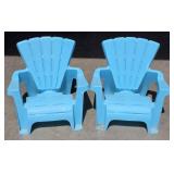 (2) Kids Plastic Outdoor Seats