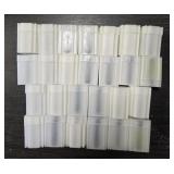 (26) Plastic Silver Round Tubes