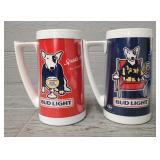 (2) Spuds MacKenzie Plastic Mugs