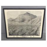 Birds Eye View Of Virginia City Framed Picture