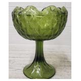 Indiana Glass Diamond Textured Compote