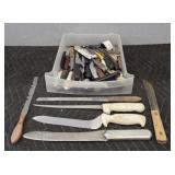 (55) Assorted Knives & (2) Sharpeners