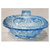 Vintage Blue Glass Candy Dish