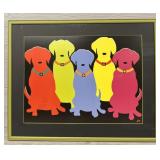 Framed Jim Williams 'Five Labs' Print