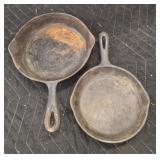 (2) Cast Iron Pans