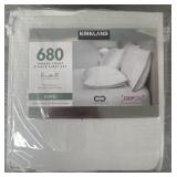 Kirkland 100% Cotton 6pc White Sheet Set - King