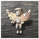 Sterling Silver & Black Hills Gold Angel Pendant