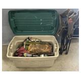 Tote Of Camping Equipment w/ Lawn Chair