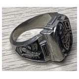 Vintage Silver Jostens High School class ring