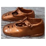 Pair of Vintage Bronze Girl Shoes
