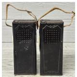(2) Vintage Handheld Transceiver Walkie-Talkies