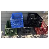 (5) Double Milk Crates