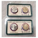 (2) 1999 & 2000 U.S. Dollar Coins