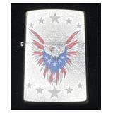 Zippo Street Chrome Flag Eagle Windproof Lighter