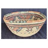 Vintage Hausa Tribal Hand Woven Basket