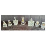 (7) Crystal Perfume Bottles