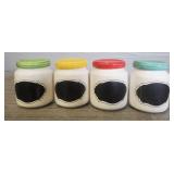 (4) Chalkboard Label Canisters