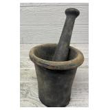 Vintage Cast Iron Mortar & Pestle