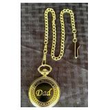 Gold Toned Dad Pocket Watch