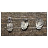 (3) Rough Diamond Herkimer Stones
