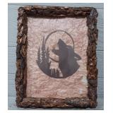 Metal Wolf Cut Out In Frame