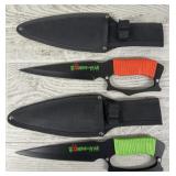 (2) Zombies-War Tactical Knives w/ Sheaths