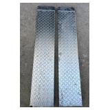 (2) Diamond Plate Steel Trailer Ramps
