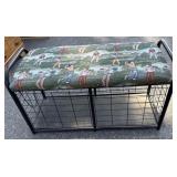 Wire Metal Cushioned Storage Bench