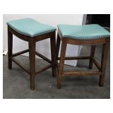 Pair of Padded Bar Stools