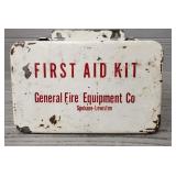 Vintage Empty First Aid Kit Metal Box