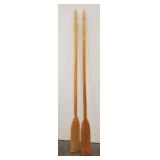 (2) Wood Oars