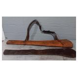 (2) Vintage Leather Rifle Scabbards