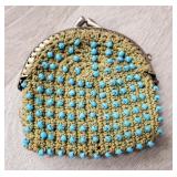 Old School Beaded Coin Purse