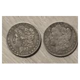 1890-S & 1899-O Morgan Dollars