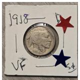 1918-D Buffalo Nickel (Full Horn)