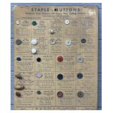1940s H.A. Kidd & Co. Salesman Sample Button Card