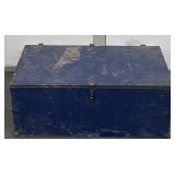 Blue Wooden Foot Locker