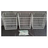 (3) Wire Storage Baskets
