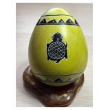 Large Hand-carved Tribal Stone Egg