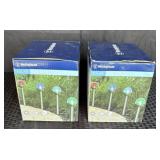 (2) Westinghouse Crackle Glass Solar LED Stakes