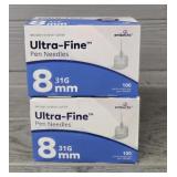 (2) 100pk Ultra Fine Pen Needles