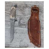 Vintage Fixed Blade Knife & Sheath