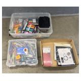 Large Assortment Of Various Pens & Art Supplies