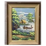 1960s Vietnamese Asian Silk Painting #5