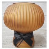 Ashland Orange Ribbed Glass Vase
