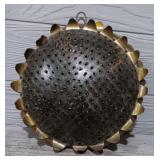 Vintage Brass Sunflower Wall Decor