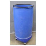 55gal Plastic Drum w/ Casters