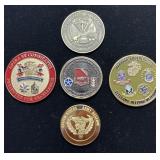 (5) United States Challenge Coins
