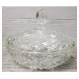 Vintage Star of David Pressed Glass Candy Dish