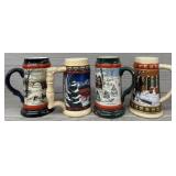 (4) Budweiser Mugs